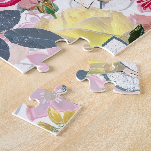 Rosa, rote Blume. Puzzle (Seite)