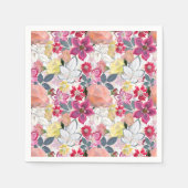 Rosa, rote Blume. Serviette (Vorderseite)