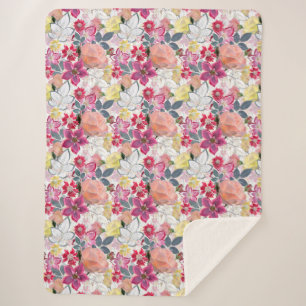 Rosa, rote Blume. Sherpadecke