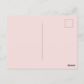 Rosa rote Blumen glauben an Träume Postkarte (Rückseite)