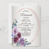 Rosa rote Blumenaquarell-Probeabendparty Einladung (Vorderseite)