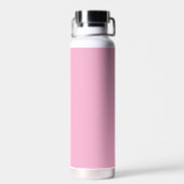 Rosa rote Blumenmädchen-Illustration Personalisier Trinkflasche (Rückseite)