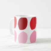 Rosa rote Blütenblätter Kaffeetasse (Vorderseite Links)
