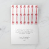 Rosa rote Bows Foto Weihnachten (Innenseite)