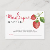 Rosa Rote Erdbeere Kinderdusche Windelwanne Windel Begleitkarte (Vorderseite)