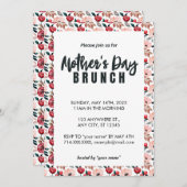 Rosa Rote Flora Einladung der Mutter (Vorne/Hinten)