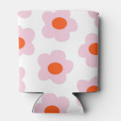 Rosa Rote Flora Elegantes Retro Blumengetränk Dosenkühler (Rückseite)