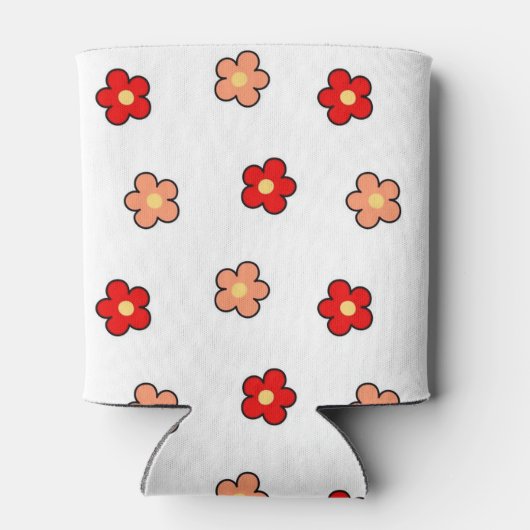 Rosa Rote Flora Lebhafter botanischer Frühling & S Dosenkühler (Rückseite)