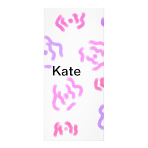 Rosa rote floral Aquarell-Name-Text modern th Werbekarte