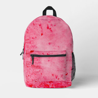 Rosa rote Grunge-Malfarbe-Textur Bedruckter Rucksack