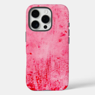 Rosa rote Grunge-Malfarbe-Textur iPhone 16 Pro Hülle