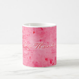 Rosa rote Grunge-Malfarbe-Textur Kaffeetasse