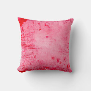 Rosa rote Grunge-Malfarbe-Textur Kissen