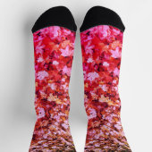 Rosa rote Herbst Ahornblätter Socken (Oben)