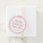 Rosa & Rote Herz Wäsche Dusche Slipeinlage Party Geschenkanhänger (Beispiel)