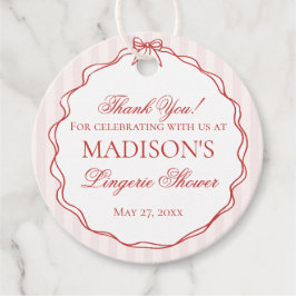 Rosa & Rote Herz Wäsche Dusche Unterwäsche Party Geschenkanhänger
