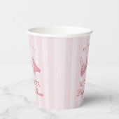 Rosa & Rote Herz Wäsche Dusche Unterwäsche Party Pappbecher (Rechts)