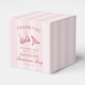 Rosa & Rote Herz Wäsche Junggesellinnen Abschieds Geschenkschachtel (Vorderseite)