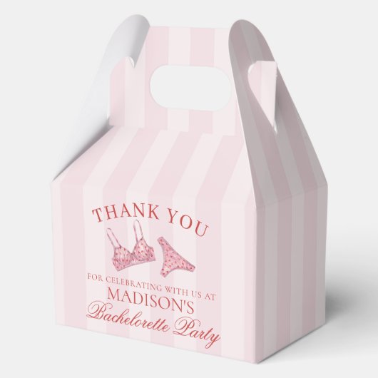 Rosa & Rote Herz Wäsche Junggesellinnenabschied Ga Geschenkschachtel (Vorderseite)