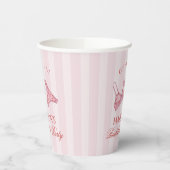 Rosa & Rote Herz Wäsche Junggesellinnenabschied Sl Pappbecher (Links)