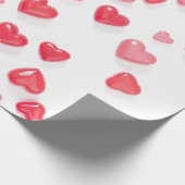 rosa rote Herzen Geschenkpapier (Ecke)