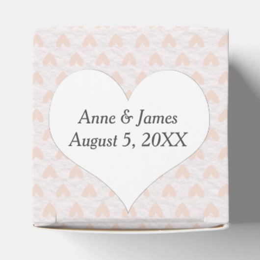 Rosa rote Herzen Geschenkschachtel (Oben)