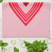 Rosa Rote Herzen Liebe Valentinstag 4 Kate Geschirrtuch (Gefaltet)