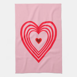 Rosa Rote Herzen Liebe Valentinstag 4 Kate Geschirrtuch