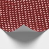 Rosa Rote Herzen Ombre Geschenkpapier (Ecke)