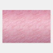 Rosa Rote Herzen Ombre Geschenkpapier Set (Vorderseite 3)
