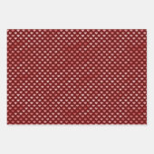 Rosa Rote Herzen Ombre Geschenkpapier Set (Vorderseite)