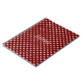 Rosa Rote Herzen Ombre Notizblock (Linke Seite)