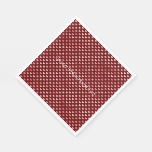 Rosa Rote Herzen Ombre Serviette (Ecke)