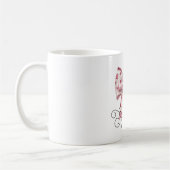 Rosa Rote Herzen Schleife Kaffeetasse (Links)