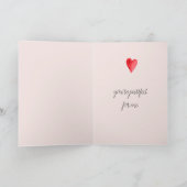 Rosa Rote Katzen Liebe Sie Karte (Innenseite)