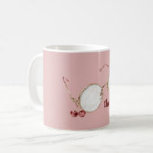 Rosa rote Kirschanhänger-Brille Kaffeetasse (Vorderseite Links)