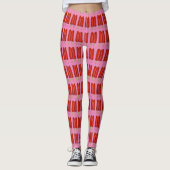 Rosa Rote Kirsche Zwei Pop Pop Popsicle Ice Lolly Leggings (Vorderseite)