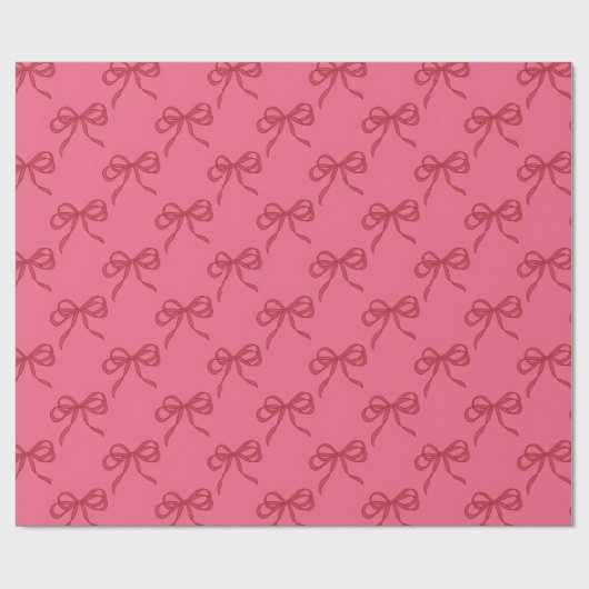 Rosa rote Kokettenbögen minimal und süß Geschenkpapier (Flach)