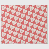 Rosa rote Liebe Hörverschleißpapier Geschenkpapier (Flach)