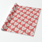 Rosa rote Liebe Hörverschleißpapier Geschenkpapier (Ungerollt)
