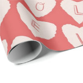 Rosa rote Liebe Hörverschleißpapier Geschenkpapier (Rolleneckpunkt)
