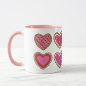 Rosa Rote Liebe Valentinstag Zuckerrüben Tasse (Links)