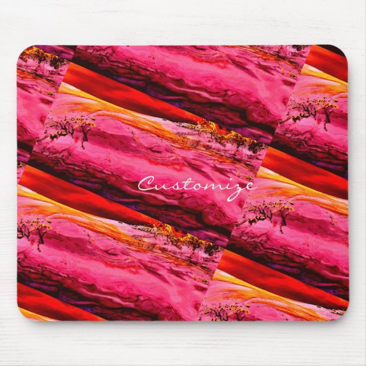 Rosa/rote Lila-Welle Thunder_Cove Mousepad (Vorne)