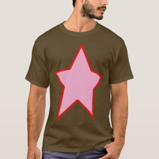 Rosa rote Linie Grafik T-Shirt