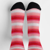 Rosa rote Ombre Streifen Socken (Oben)