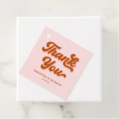 Rosa Rote Orange Retro 70er Groovy Geschenkanhänger (Beispiel)