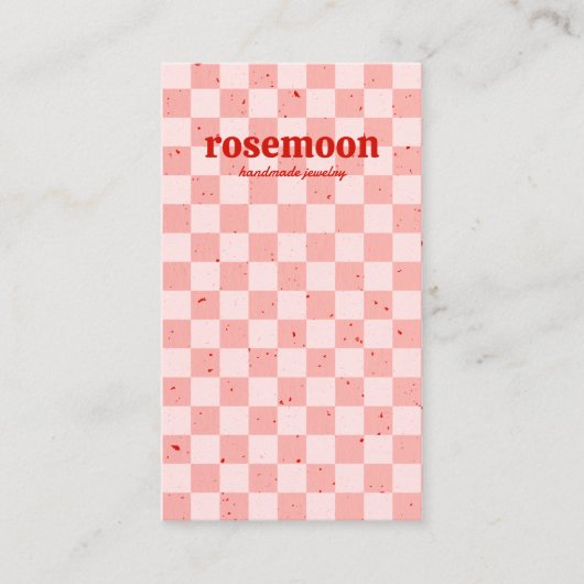 Rosa rote Retro-Erd-Display-Karte Visitenkarte (Vorderseite)