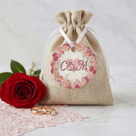 Rosa & Rote Romantische Rosen Frühjahrs-Blumenhoch Geschenkanhänger