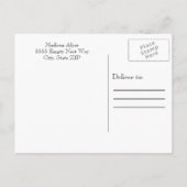 Rosa Rote Rose / Party-Karte mit Blumenmuster Einladungspostkarte (Rückseite)