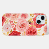 Rosa Rote Rosen Blumenfarben Blume Case-Mate iPhone Hülle (Rückseite (Horizontal))